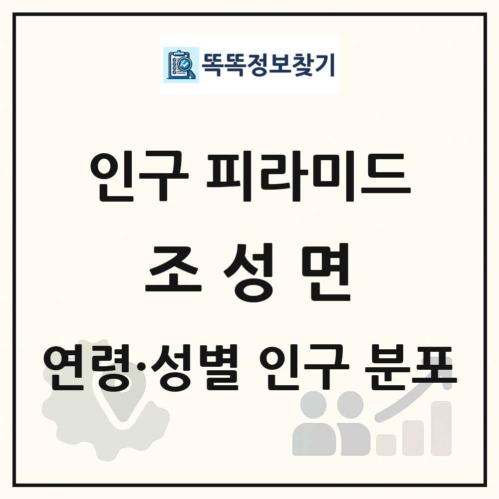 조성면 인구 피라미드 링크 그림